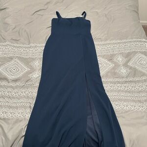 Azazie Deep Blue Maxi Dress